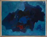 Composition by Francis Bott, 1967, Huile sur panneau, sold Jun 2023