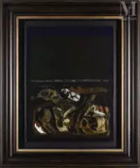 La terre by S. H. Raza, 1972, Huile sur toile, sold Jun 2023