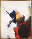 Composition, circa 1976 by Jean Miotte, Huile sur toile, sold Jun 2023