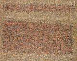 Une rue de lumière rouge by Seund Ja Rhee, 1963, Huile sur toile, sold Jun 2023