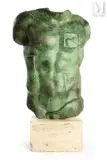 Persée by Igor Mitoraj, 1988, Bronze à patine verte et socle en pierre, sculpture hors commerce, sold Jun 2023