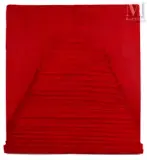 Petite pyramide (rouge) by Horia Damian, 1972, Acrylique, bois et plâtre, bas-relief, sold Jun 2023