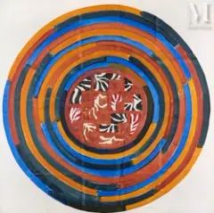 Eclipse 4 by Jean-Michel Meurice, 2002, Acrylique et pastel sur toile, sold Jun 2023