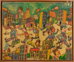 Irresponsables by Antonio Seguí, 2010, Acrylique sur toile, sold Jun 2023