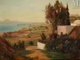 Paysage de la côte tunisienne by Théodore Balke, Huile sur toile d'origine, sold Jun 2023