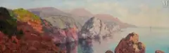 Cote djidjellienne (Algérie) by Eugène Deshayes, Huile sur toile d'origine, sold Jun 2023