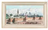 Casbah au pied de l'Atlas by Henri Jean Pontoy, Huile sur toile d'origine, sold Jun 2023