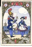 Projet d’affiche pour le centenaire des pompiers de Colmar by Jean-Jacques Waltz dit Hansi, Plume et encre noire, gouache sur traits de crayon noir, sold May 2023