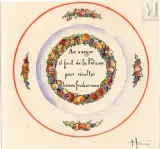 Esquisse pour un décor d'Assiette de la série "Potasses"d’Alsace by Jean-Jacques Waltz dit Hansi, Aquarelle, Plume et encre noire, sur traits de crayon noir, sold May 2023