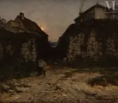 Le retour au clair de lune by Alexandre de Gassowski, Huile sur toile, sold May 2023