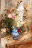 Bouquet dans un intérieur by Wladyslaw Alojzy Jahl, Huile sur toile, sold May 2023