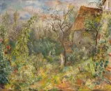 Dans le jardin de la propriété by Wladyslaw Alojzy Jahl, Huile sur toile, sold May 2023