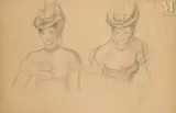 Études de femme by Stanislas Eleszkiewicz, Crayon sur papier, sold May 2023