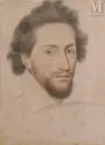 Portrait d’homme barbu by Étienne Dumonstier, Pierre noire, sanguine, pierre brune et estompe, sold May 2023