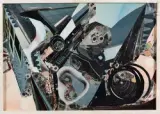 Structures spatiales by Alix Rist, Collage sur isorel, sold May 2023