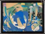La naissance de l'eau by Alix Rist, Collage sur isorel, sold May 2023