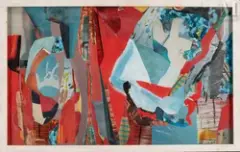 Fausse symétrie by Alix Rist, Collage sur panneau, sold May 2023