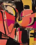 Sunlights by Alix Rist, Collage sur isorel, sold May 2023