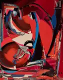Balistique by Alix Rist, Collage sur isorel, sold May 2023