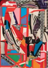 Réseau by Alix Rist, Collage sur carton, sold May 2023