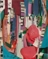 Gloriole by Alix Rist, Collage sur carton, sold May 2023