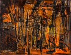 Sans titre by Ladislas Kijno, 1956, Huile sur panneau, sold Apr 2023