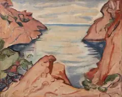 La calanque de Figuerolles by Othon Friesz, Huile sur toile, sold Mar 2023