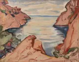 La calanque de Figuerolles by Othon Friesz, Huile sur toile, sold Mar 2023
