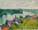 Le village de La Frette, circa 1939 - 1940 by Albert Marquet, Huile sur panneau, sold Mar 2023