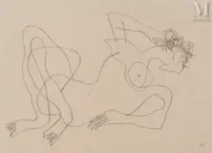 Femme couchée by Henri Laurens, Crayon, sold Mar 2023