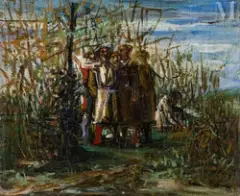 Massacres by Pierre Tal-Coat, 1937, Huile sur toile, sold Mar 2023