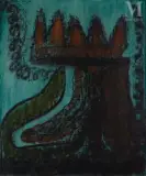 Les diadèmes by Jean-Michel Atlan, 1945, Huile sur isorel, sold Mar 2023