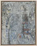 Composition, circa 1958 by Joe Downing, Huile sur toile, sold Mar 2023