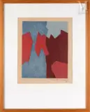 Composition rouge et bleue by Serge Poliakoff, 1968, Lithographie en couleurs, épreuve, sold Mar 2023