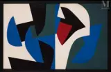 Préface by Jean Dewasne, 1950, Huile sur isorel, sold Mar 2023