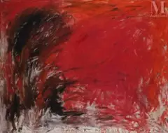 Composition by Orhon Mubin, 1968, Huile sur toile, sold Mar 2023