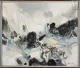 Gel by Chu Teh-chun, 1985, Huile sur toile, sold Mar 2023