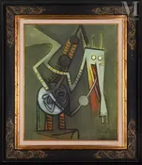 Sans titre by Wifredo Lam, 1972, Huile sur toile, sold Mar 2023