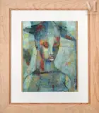 Portrait by Gerard Sekoto, 1976, Gouache sur papier, sold Mar 2023