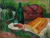 Déjeuner sur l’herbe by Jean Misceslas Peské, Huile sur toile, sold Feb 2023
