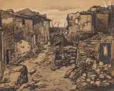 Ruines by Jean Misceslas Peské, Aquarelle, lavis d’encre sur papier, sold Feb 2023