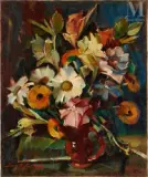 Le bouquet éclatant by Boris Pastoukhoff, Huile sur toile, sold Feb 2023
