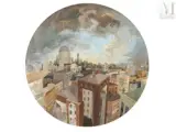 Vue de Londres by André Dubreuil, Technique mixte sur toile contrecollée sur bois, sold Feb 2023