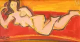 Nu allongé by Louis Latapie, Huile sur toile d'origine, sold Jan 2023