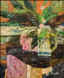 Bouquet de carnaval by Jean-Pierre Pophillat, Huile sur toile d'origine, sold Dec 2022