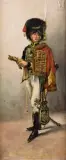 Garde d'Empire by Albert Bligny, Huile sur panneau, sold Dec 2022