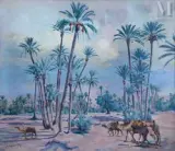 Palmeraie de Marrakech by Jacques Majorelle, Huile sur toile, sold Dec 2022
