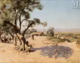 Le repos by Paul Lazerges, Huile sur toile d'origine, sold Dec 2022