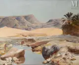 L'oued by Maxime Noiré, Huile sur toile d'origine, sold Dec 2022