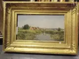 Le village de Rebeuville (Vosges, 1899) by Mario Carl-Rosa, Huile sur panneau, sold Dec 2022